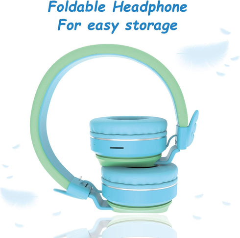 Riwbox BT05 Bluetooth Kids Headphones, Wireless Foldable Headset Over Ear with Mic/TF Card for iPad/iPhone/Tablet