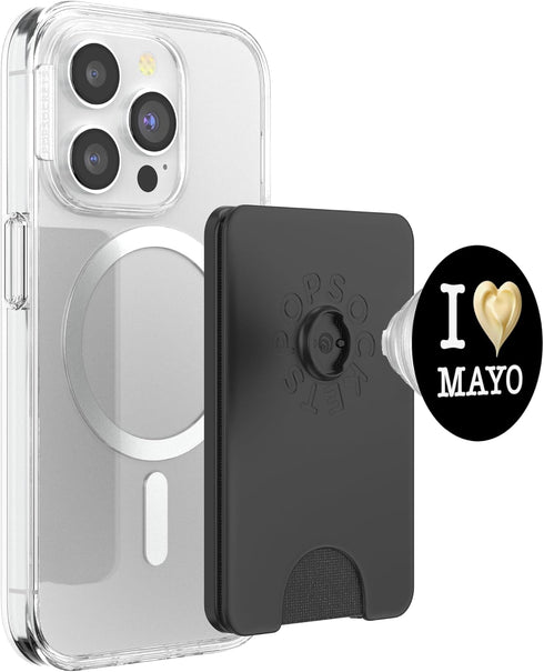 Playful Mayonnaise Designs for Mayo Enthusiasts For the unique mayonnaise lovers: 'I Love MAYO_white text PopSockets
