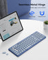 Samsers Foldable Bluetooth Keyboard with Numeric Keypad, Full-Size Wireless Folding Keyboard with PU Leather, Portable