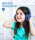 Upgrade USB Type C Kids Headphones with LED Lights, Microphone, Volume Limiter 85/94dB - Blue, Perfect for School &