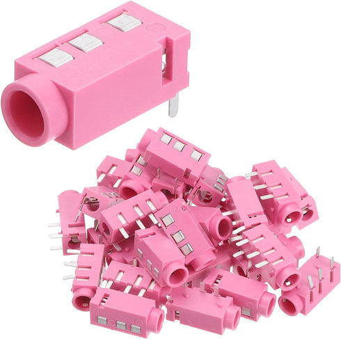 uxcell 10Pcs Stereo Jack Socket, 1/8" 3.5mm 4 Pin PJ-320A PCB Mount