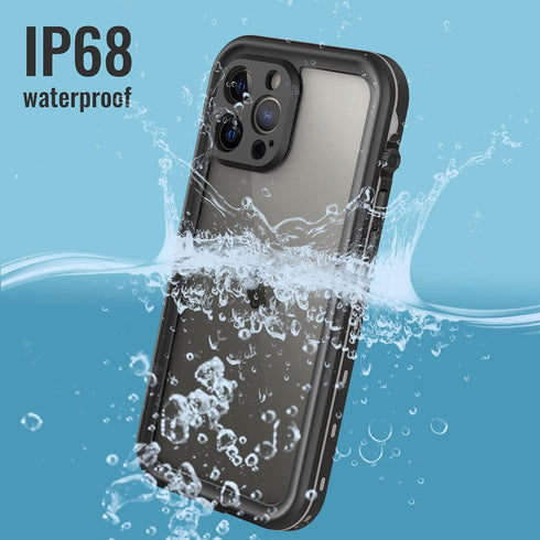 iPhone 13 Pro Case, Waterproof & Shockproof Phone Case, Full Protection, IP68, 6.1 Inch, Black