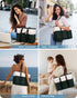 LOVEVOOK 15.6 Inch Tote Bag for Women Work, Laptop Bag for Women,Utility Everything Bag For Travel College Daily