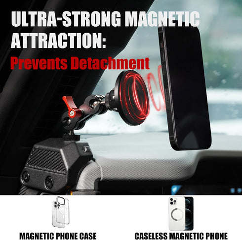 Mabett Magnetic Phone Holder for Ford Bronco 2021-2024, Adjustable Angles 360° Phone Holder Mount