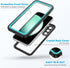 Lanhiem IP68 Waterproof Case for Samsung Galaxy S23 FE, Dustproof, Built-in Screen Protector, Heavy Duty, Blue/Clear
