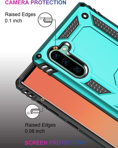 LUMARKE Galaxy Note 10+ Plus Case, Military Grade Heavy Duty Protective Phone Cover with Magnetic Ring Kickstand