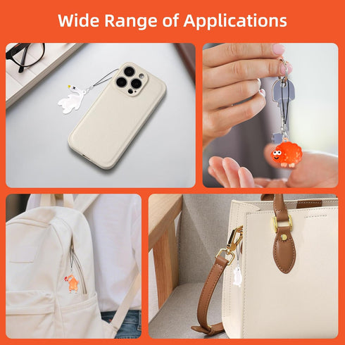 Cute Phone Charms Pink Cellphone Charms for Case Kawaii Charm for Phone Black Car Keychain Charm Kit White Mobilephone