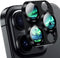 AFARER Camera Lens Protector for iPhone 16 Pro & Pro Max, Shockproof Aluminium Alloy & 9H Tempered Glass - 2PCS