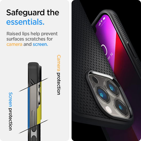 Spigen 13 (2021) Liquid Air Designed for iPhone Pro Max Case - Matte Black