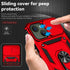 SunStory iPhone 13/14 Case (Red) - Military-Grade, HD Screen Protector, Slide Camera Cover & Kickstand.