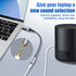 USB 3.0 Male to 3.5mm TRRS Female Headphone Jack Adapter, USB-A to Aux Audio Dongle Cable, 0.6 Feet