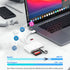 Denlane 3 SD Card Reader for iPhone iPad Mac, Digital Camera Adapter to iPhone Lightning & USB C Dual Connector, Trail