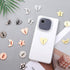 Fyntave 16 Pcs Metal Phone Finger Grip Hook Cute Heart Phone Charm Hooks Heart-Shaped Universal Adhesive Metal Hook