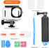 UTEBIT 6 196FT/60M Underwater Waterproof Case for DJI Osmo Action Camera, Protective Diving Housing with Camera Handle