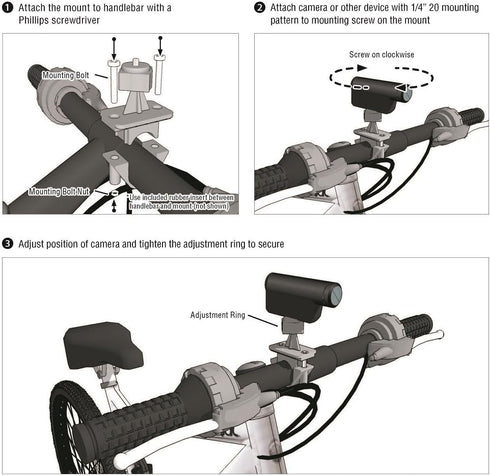 Arkon Camera Handlebar Mount Holder for Sony, Samsung, Panasonic, Nikon Cameras