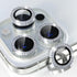 Choiche Camera Lens Protector for iPhone 15 Pro/Pro Max, Bling 9H Tempered Glass Cover with Metal Ring Decoration