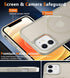 FNTCASE Magnetic Matte Textured Case for iPhone 12, Off White, Military Grade Drop Protection Translucent Cover
