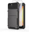 Asuwish Hybrid Phone Case for iPhone 7/8/SE 2020/2022, Gray, with Screen Protector & Credit Card Holder Slot.
