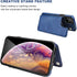 OT ONETOP Wallet Case for iPhone 11 with Card Holder, PU Leather Kickstand, Double Magnetic Clasp, Shockproof (Blue)