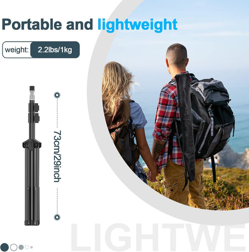 EMART 7 Ft Light Stand for Photography, Portable Tripod Stand, 2 Pack with Carry Case for Speedlight