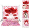 Valentine's Day Love Heart Photography Backdrops, 5x7ft Pink Rose Flowers Wedding Photo Background