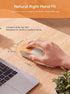 hunart H6 49g 2.4GHz Wireless Mouse, Bluetooth & Rechargeable Mouse, Lightweight Silent Ergonomic Mouse with USB-C