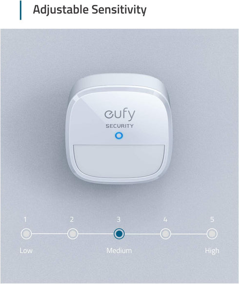 eufy Security 100 30 2-Year 24/7 Motion Sensor, Home Alarm System, Coverage, ft Detection Range, Battery Life