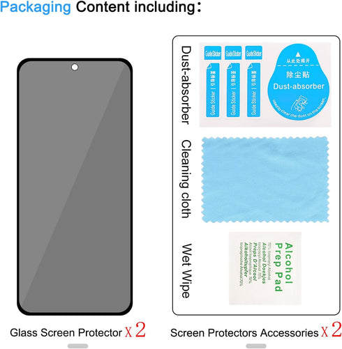 OnePlus Nord N30 5G Privacy Screen Protector 2 Pack - Ultra HD Anti-Spy Tempered Glass, 9H Scratch-Resistant, Easy