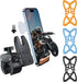 Bike Phone Holder Socket Mount for Treadmill Handlebar, Motorcycles, Scooters, Compatible with Phones 3.7" to 7"