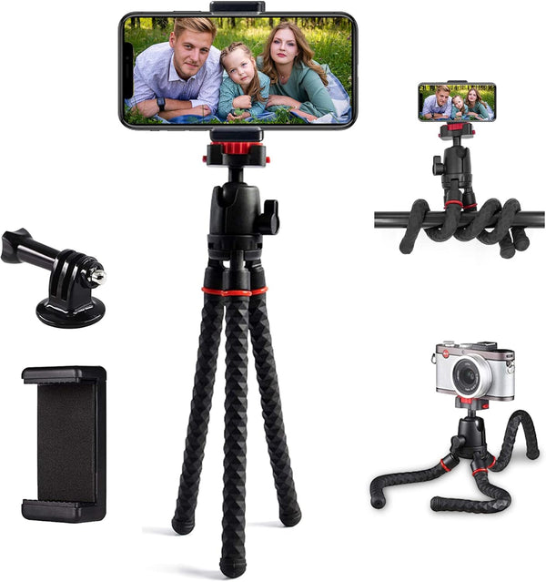 LINKCOOL Phone Tripod - 360 Degree Rotation Flexible Octopus Tripod for iPhone/Smartphone/DSLR
