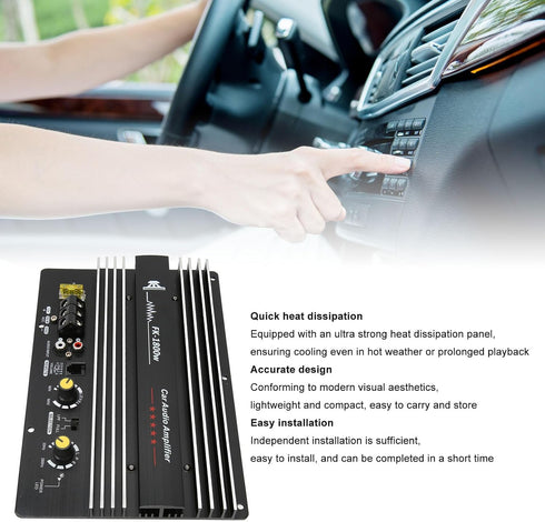 Power Amplifier, 12V Car Power Amplifier Board, 1800W Car Stereo Audio High Power Amplifier