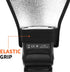 2 Pack Flash Diffuser Reflector Kit - 2-Sided White/Silver Bend Bounce Reflector with Elastic Strap for Speedlight
