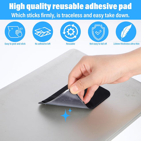 Gsbnjuy 2-Pocket Portable Hard Drive Sleeve Stick on Pouch with Reusable Adhesive SSD Hard Drives Carrying Case