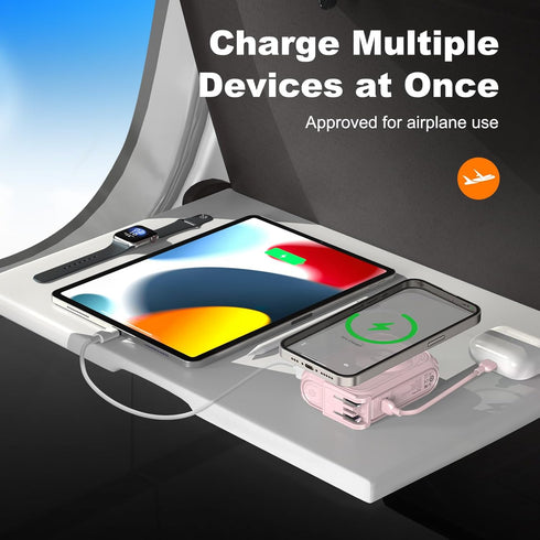 SEANCHEER P05 Pack 10000mAh Portable Charger, Magnetic Power Bank, Small Wireless PowerBank,Emergency Battery Travel