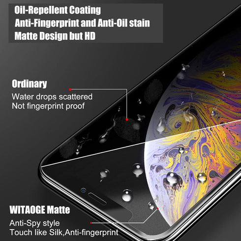 3 Pack Matte Privacy Screen Protectors for iPhone 15 Pro, 6.1", Anti-Spy Tempered Glass, 9H Anti-Glare Film