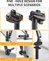 Phone Holder for Bed Desk, Flexible Camera Arm Desk Mount Clamp with Phone Holder and Ball Head, Overhead Tripod Mount