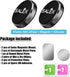 Magnetic Phone Mounts 2 Pack with 3M Adhesive - Black Flat Cell Phone Holder for Car Dashboard, Wall, Mirror.