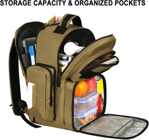 Backpack 15.6 Inch Backpack Daypack MATEIN Lunch for Men, Travel Laptop Insulated Cooler Bag Lunch box Rucksack, Extra