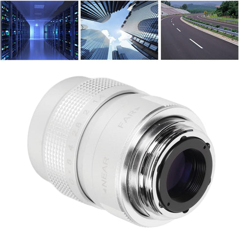 GOWENIC 25mm F1.4 19.6 CCTV Lens, C Mount Camera Lens with Wide Viewing Angle, CCTV Video Vari Zoom Lens for Shop