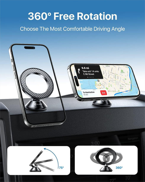 andobil MagSafe Car Mount, 20 Strongest Magnets, Upgraded 3M Adhesive, Dashboard Magnetic Phone Holder