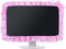 Macuezu 22"-28" Cute Monitor Cover, Lovely Computer Monitors Covers with Bow-Knot, Pink Computer