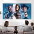 FXiaoy 4K 1080P Portable WiFi Bluetooth Projector, Support Smart Mini Projector with Rotatable Stand, FHD Home Cinema