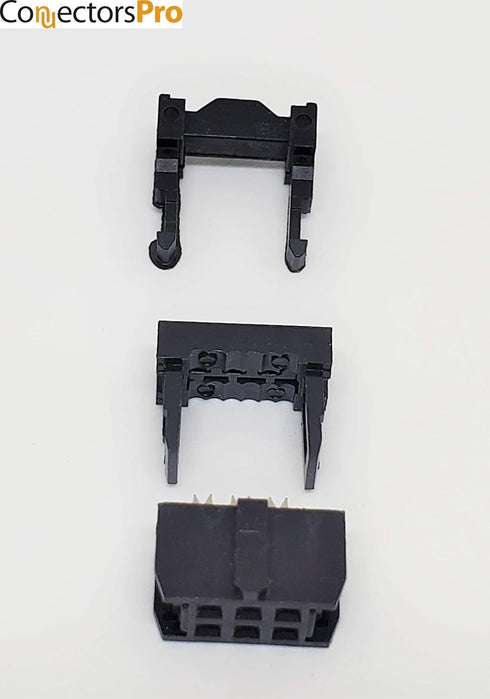 Pc Accessories - Connectors Pro 25-Pack IDC 2X3 6 Pins Dual Row Sockets for Flat Ribbon Cable, 6P 2.54mm 0.1" FC Female Connectors for 0.05" Pitch Flat Ribbon Cable by PC Accessories