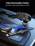 SUPERONE 4-in-1 Car Charger with Retractable Apple Cords, USB C Adapter for iPhone 15/14/13/12/11 Pro Max