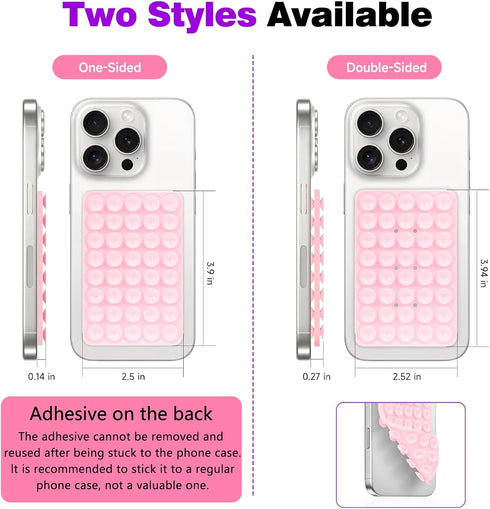 QxbBox Silicone Suction Cup Phone Case Mount, Hands-Free Strong Grip Holder for Selfies and Videos, Silicon Adhesive