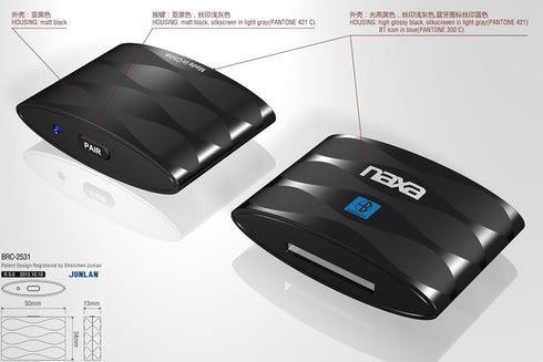 NAXA Electronics NAB Bluetooth Wireless Adapter and Receiver for iPod, iPhone, and iPad (Black)