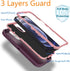 YmhxcY 12 12 3-Layer 12 6.1Wine for iPhone Case & iPhone Pro Case Shockproof Dropproof Dust-Proof Drop Proof Durable