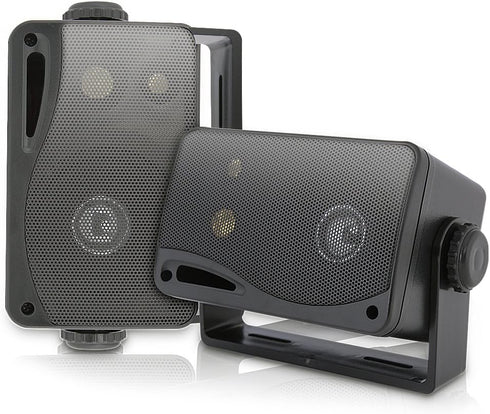 Pyle 3-way Mini Box Speaker System - 3.5 Inch, 200 Watt, Waterproof Marine Grade, Heavy Duty ABS Enclosure, Black