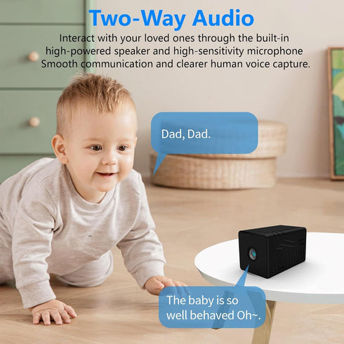 Rettru Mini Spy Camera 4K, 1800mAh Battery, WiFi Home Security with 100 Days Standby, AI Detection