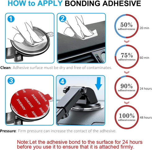 AZXYI Very High Bond Sticky Adhesive, 6 Pack Dashboard Pad Mounting Disk Replacement Kit